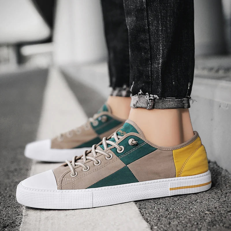 Men Sneakers Casual Shoes Men Flat Brand Fashion Canvas Shoes Comfortable Driving Tennis Sports Shoes Student