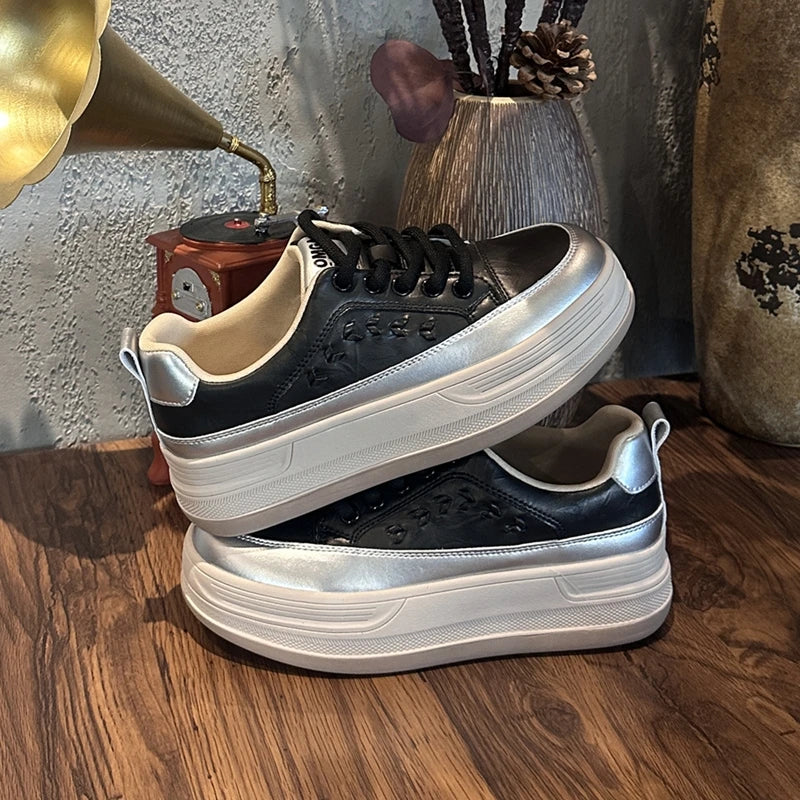 AIYUQI 2026 New Women's sneakers Shoes Flat Casual Women Skateboard Shoes Lace-Up Leopard Print female Dexterity Shoes