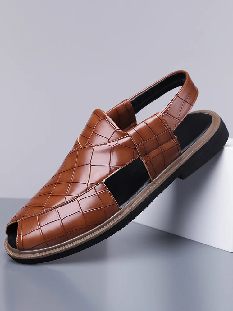 Men's Summer Fashionable Breathable Sandals Wear-Resistant Anti-Slip Comfortable Versatile Trendy Men's Shoes-2021
