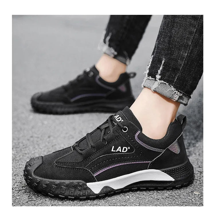 High Quality Men's Sneakers Classics Men Lace-up Shoe for Outdoor Breathable Hiking Shoes Comfortable Sneakers Male Safety Shoes