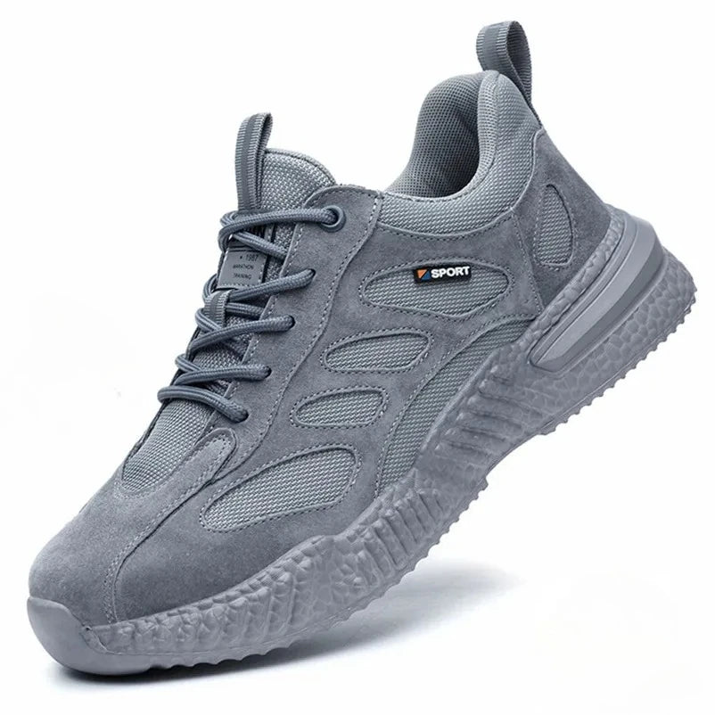 plastic toe cap safety shoes lightweight comfortable construction shoes for men protective work sneakers anti-slip work shoes