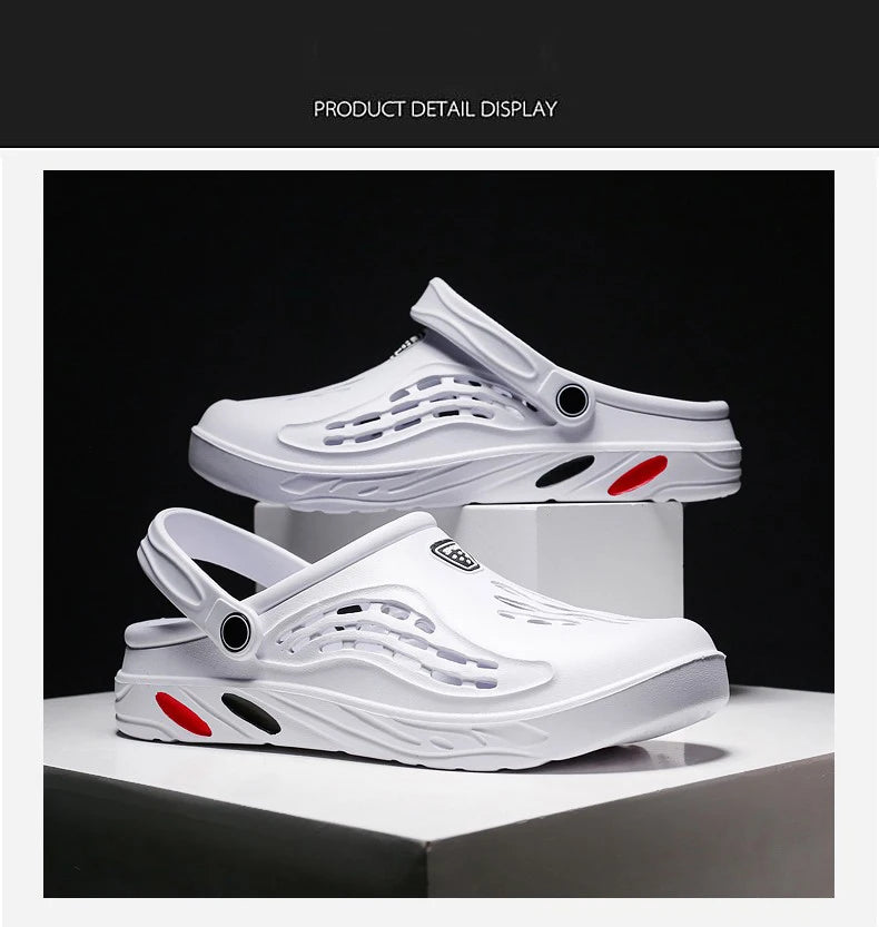 Male Slippers EVA Outdoor Vacation Simple Sandals Indoor Anti-slip Waterproof Clogs Off White Shose Summer Platform Shoes
