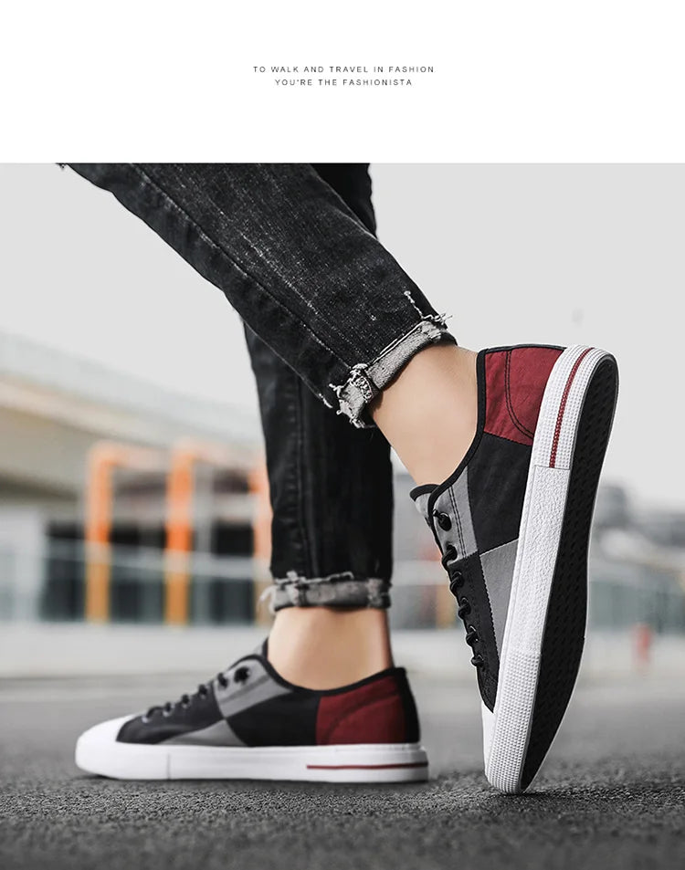 Men Sneakers Casual Shoes Men Flat Brand Fashion Canvas Shoes Comfortable Driving Tennis Sports Shoes Student