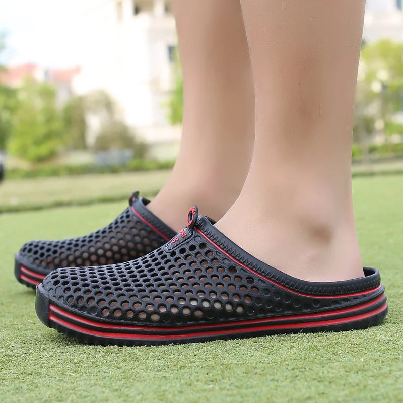 YRZL Men Slippers Lightweight Breathable Fashion Women Shower Slipper High Quality Beach Couple Flip Flop Swimming Shoes