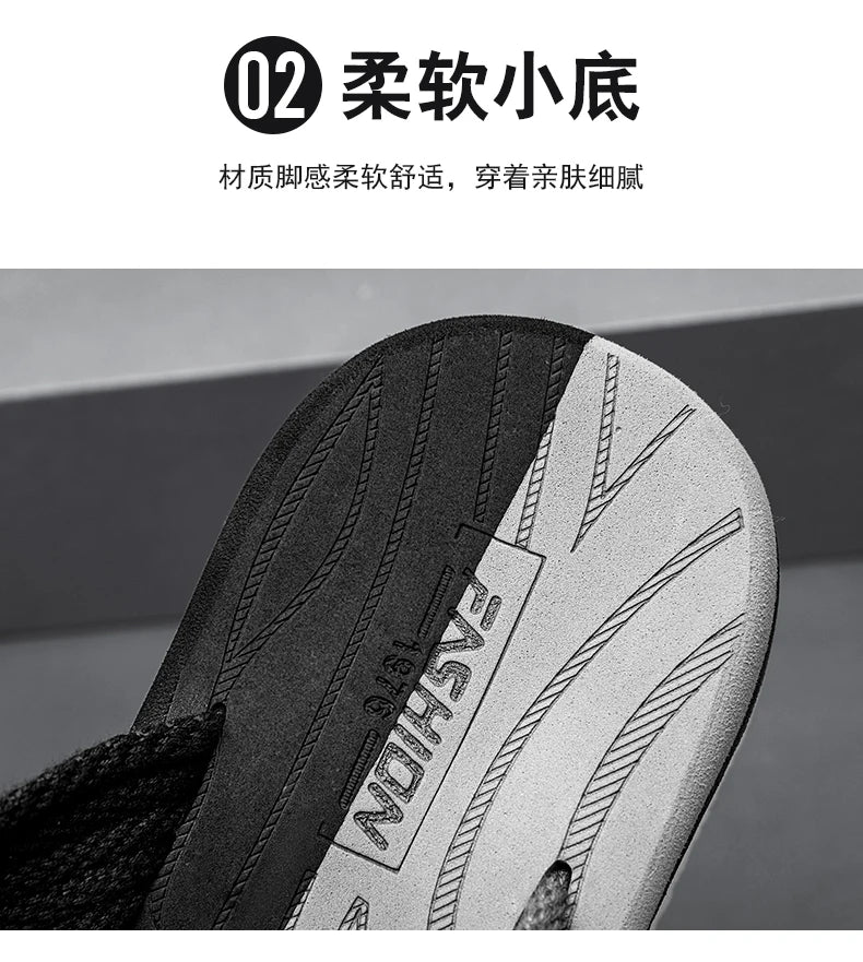 Home Flip Flops Fashion Men's Slippers Outdoor Sandals Summer Beach Shoes Size 39-46