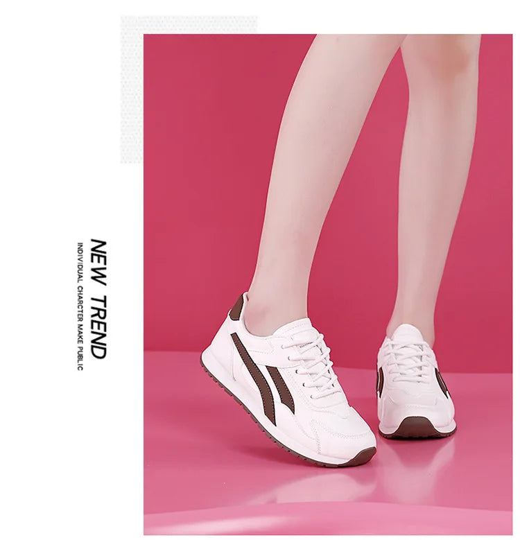 Plus Size Women White Shoes Female Spring New Style Female Student Casual Sports Versatile Sneakers Women Forrest Gump Shoes
