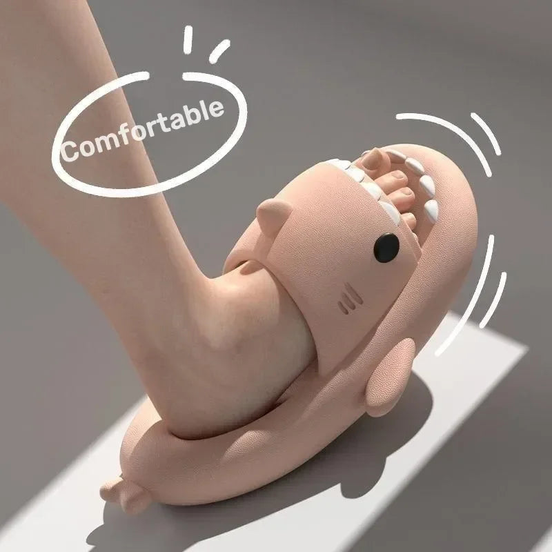 2024 Summer Shark Slippers Women Slides Men Bathroom Flip Flops Home Anti-Skid Flat Shoes Outdoor Fins Removable Slides Sandals