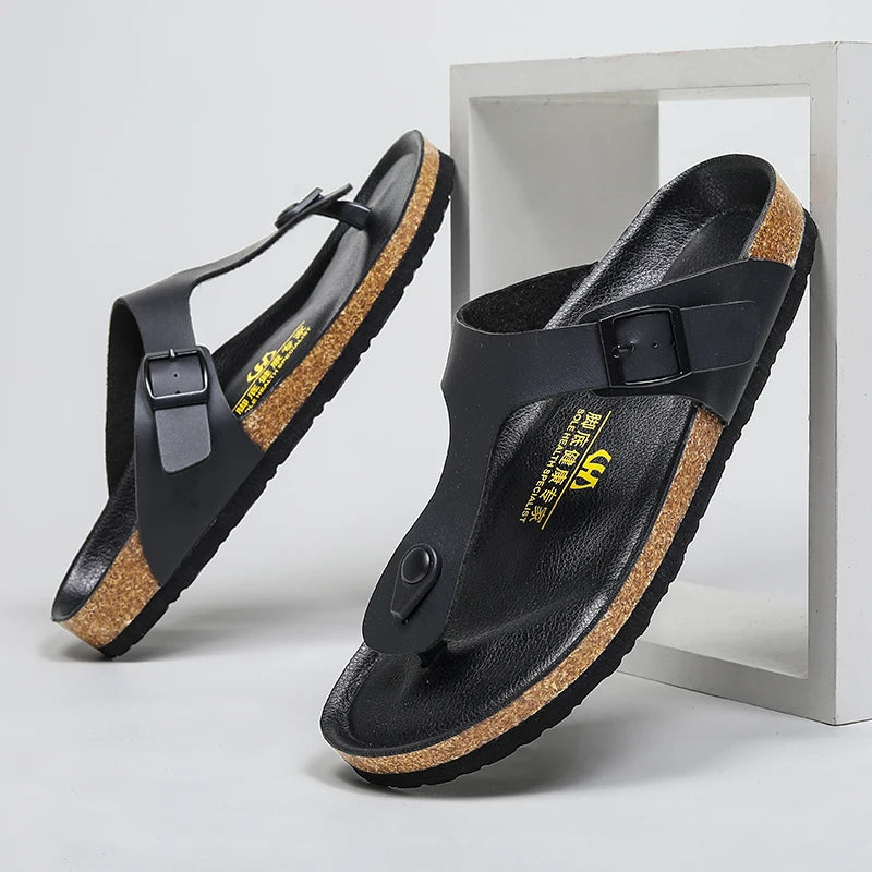 Big Size Mens Flip Flops Microfiber Leather Slippers Clogs Chanclas Hombre Chinelo Masculino Claquette Homme Summer Casual Shoes