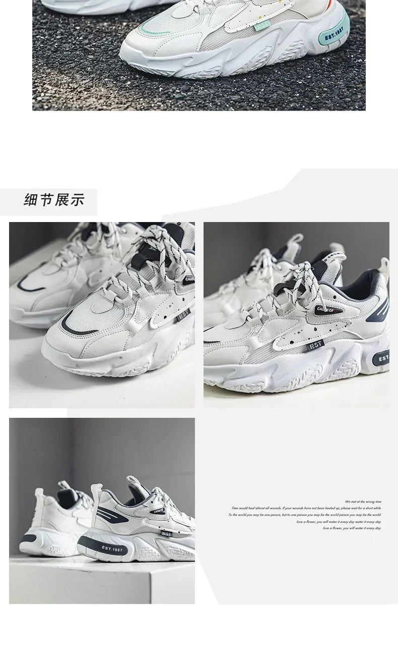 2025 Fashion and Comfortable Mesh Breathable Outsole Shoes Summer Hot Sale Mens Casual Shoes Thick Bottom Breathable Sneaker