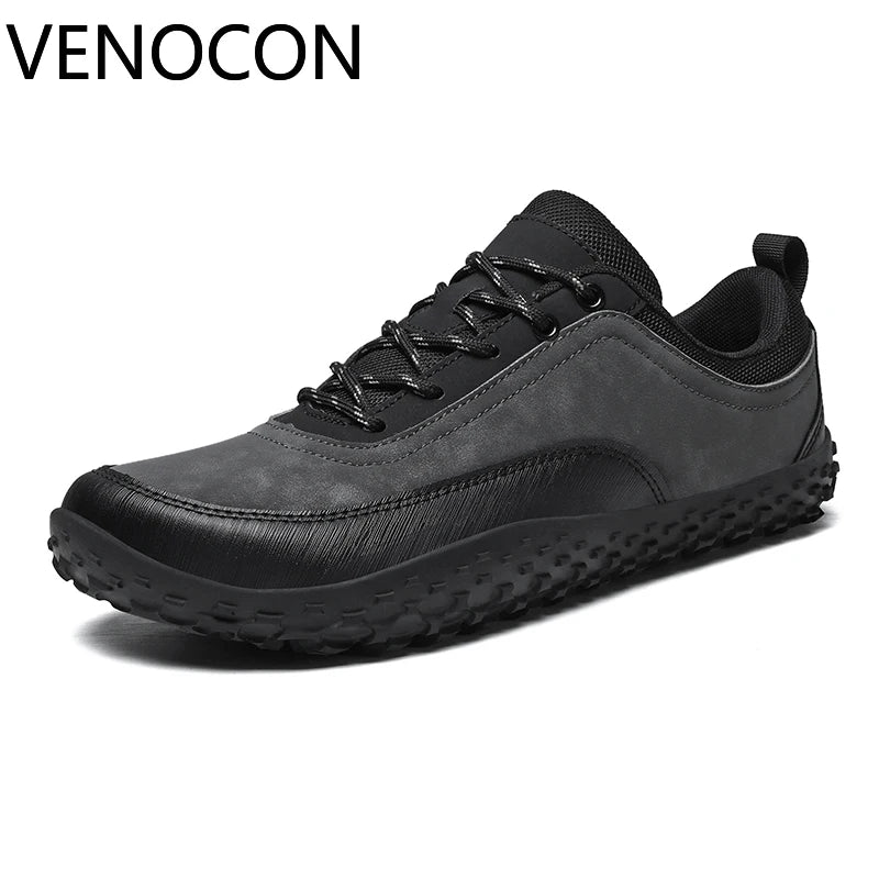 VENOCON Barefoot Minimalist Men's Stylish Style Casual Shoes Sneakers With Wide Nose Toe Box Walking Hiking Trail Footwear Man