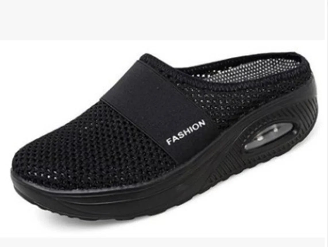 Slippers Women Wedge Premium Slippers Vintage Anti-slip Casual Female Platform Retro Shoes Plus Size Orthopedic Diabetic Sandals