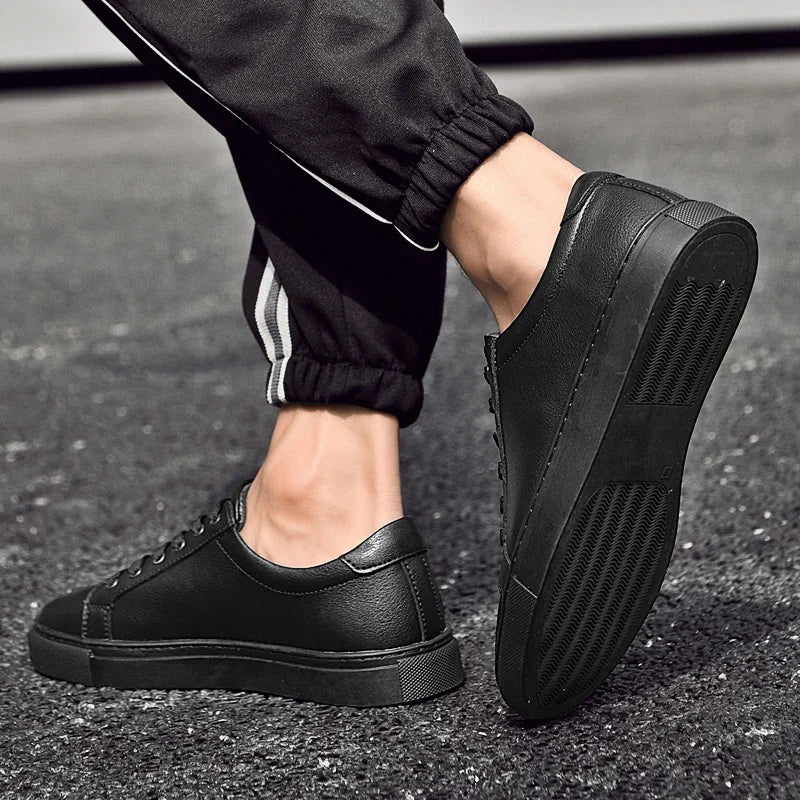 Luxury Brand Men's Sneakers Genuine Leather Casual Shoes Leisure Walk Men Shoes All-match Outdoor Skateboard Footwear For Male