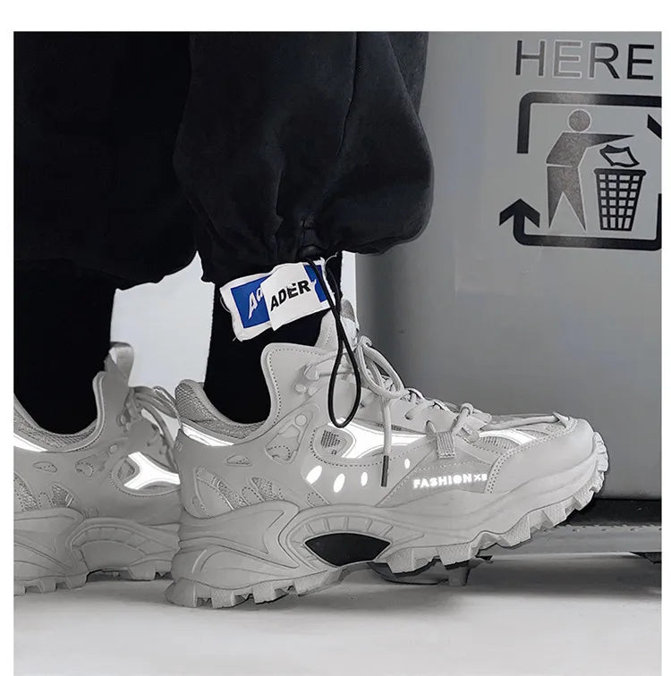 Men's Vulcanized Shoes Luxury Sneakers Harajuku Chunky Sneakers Autumn Running Footwear Male High Fashion Zapatos Hombre