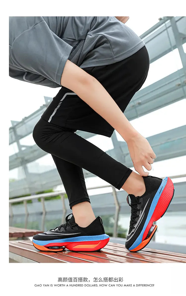 Road Running Shoes, Carbon Board Marathon, Boys' Summer Sports Shoes, Thick Soled Air Cushion, Genuine Running Shoes