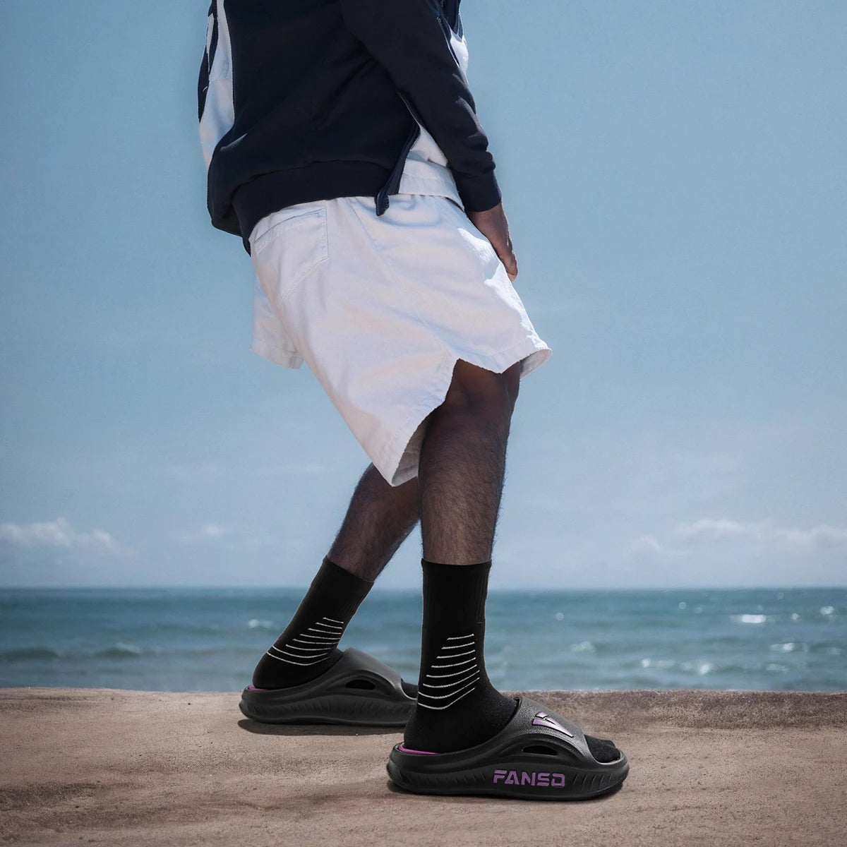 EVA Men Outdoor Slippers Sports Heightened Thick Bottom Slippers Comfortable Breathable Outdoor Slippers