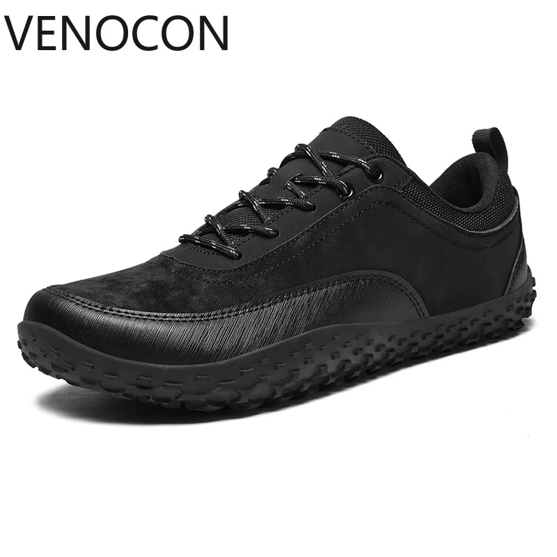 VENOCON Barefoot Minimalist Men's Stylish Style Casual Shoes Sneakers With Wide Nose Toe Box Walking Hiking Trail Footwear Man