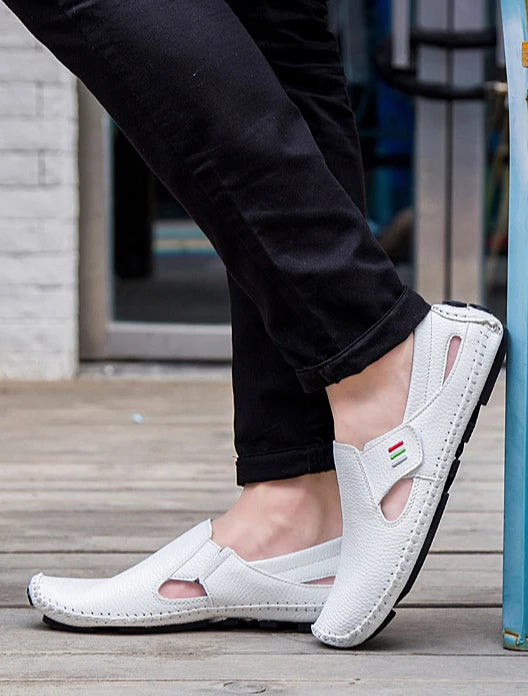 Men's Moccasins Summer Walking Breathable Casual Shoes Flat Shoes