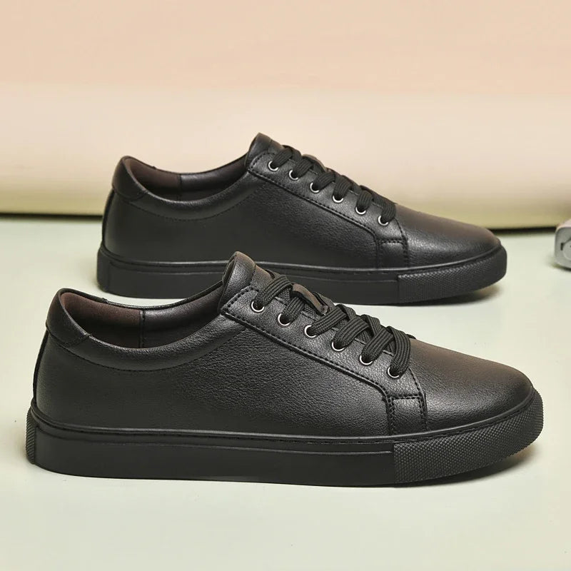 Luxury Brand Men's Sneakers Genuine Leather Casual Shoes Leisure Walk Men Shoes All-match Outdoor Skateboard Footwear For Male