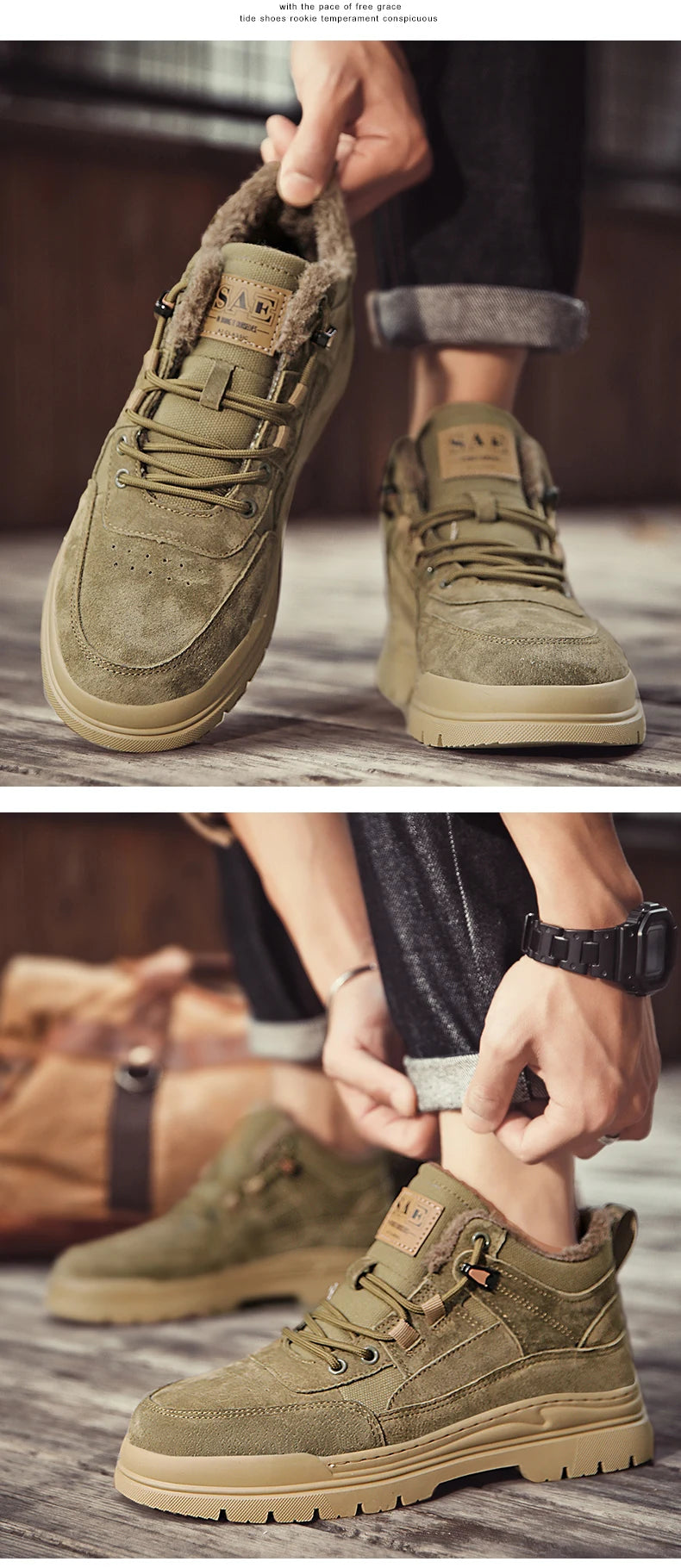 Loafers Casual Sneaker Casual Shoes Leather Shoes Male Sneakers Sports and Leisure High Boots Winter Sport Shoes for Men Fashion