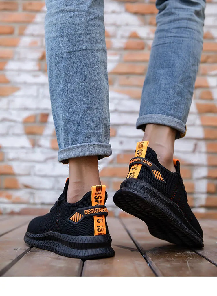 Work Safety Shoes Men's Safety Boots Anti-smash Work Shoes with Steel Toe Shoes Men Work Boots Anti-stab Safety Sneakers Male