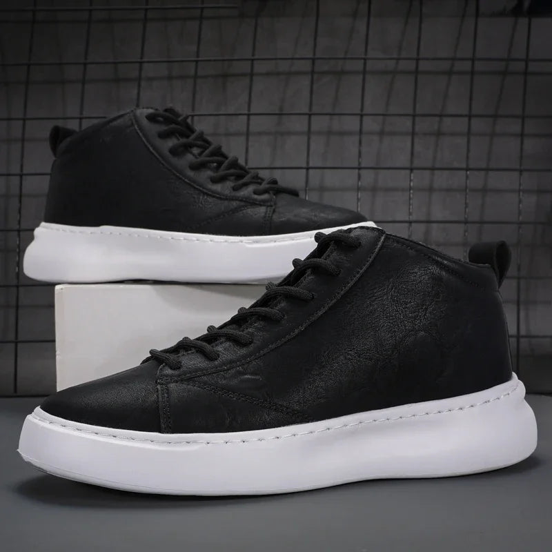 Shoes for Men Fashion Casual Sports Shoes Male Sneakers Trend Genuine Leather 2023 New Flat Running Shoes Large Size 39-46 White