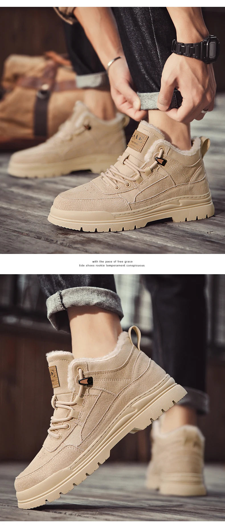 Loafers Casual Sneaker Casual Shoes Leather Shoes Male Sneakers Sports and Leisure High Boots Winter Sport Shoes for Men Fashion