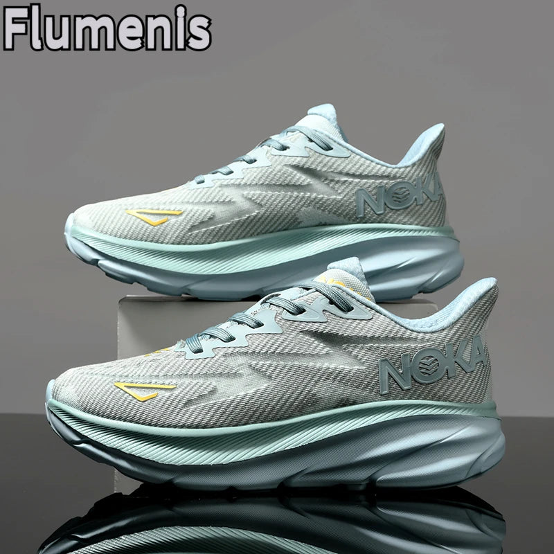 Men Sports Running Shoes Casual Carbon Plate Marathon Breathable Lightweight Women's Comfortable Athletic Nonskid Sneakers