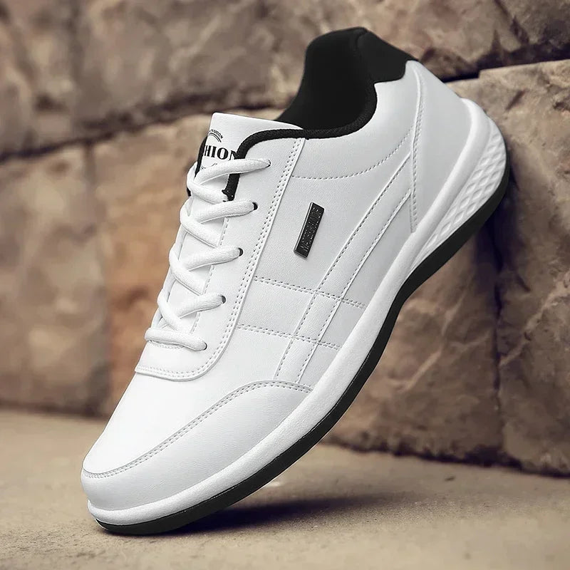 Shoes for Lace Up Footwear Vulcanized Men Leather Sneaker Waterproof Casual Comfortable Men's Sneaker Man Shoe Masculino