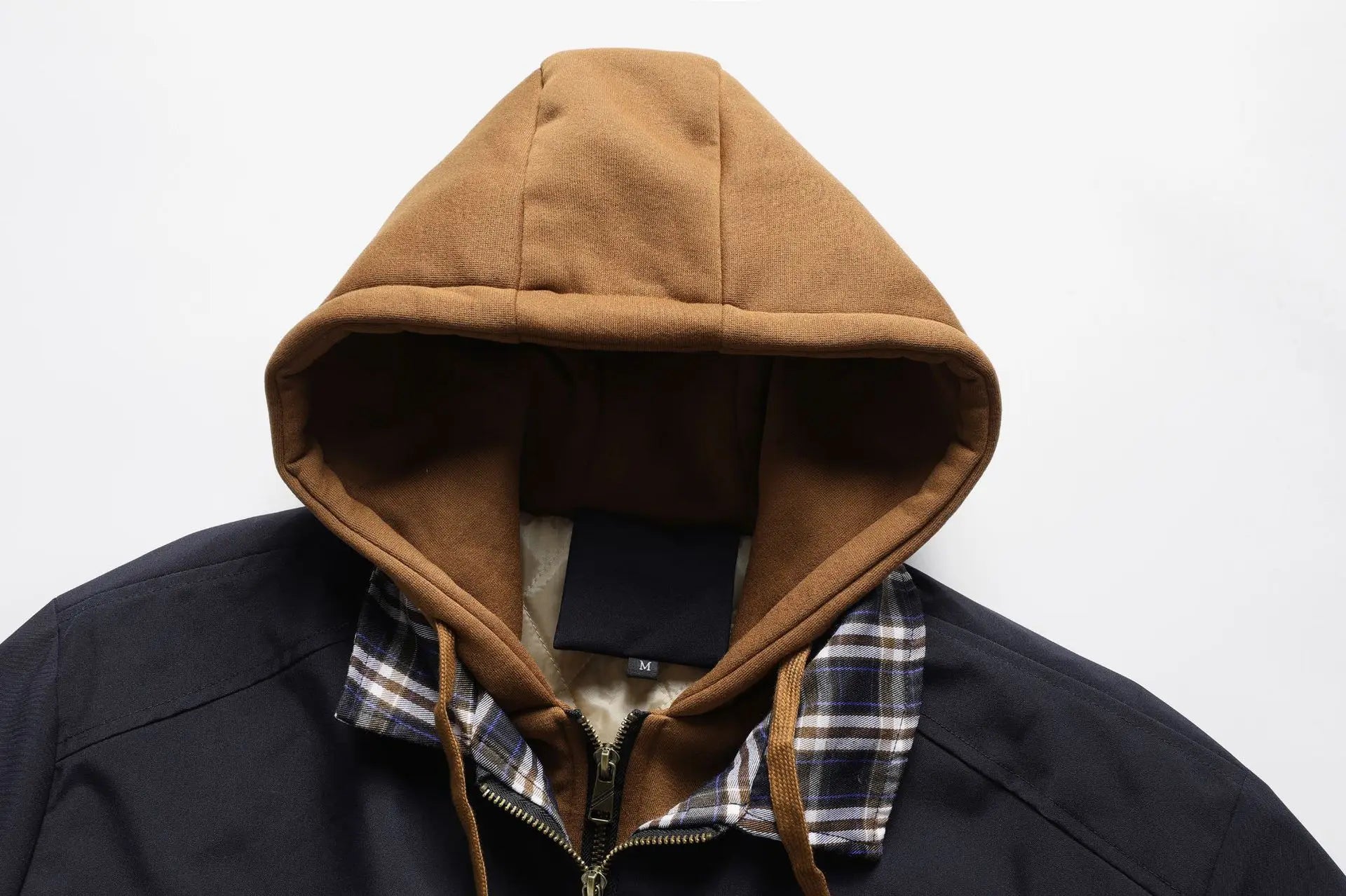 Spring Autumn Winter New Fashion Men’s Casual Trendy Color-coded Loose Fake 2 Piece Set Jacket Male Hooded Coats Clothes Tops