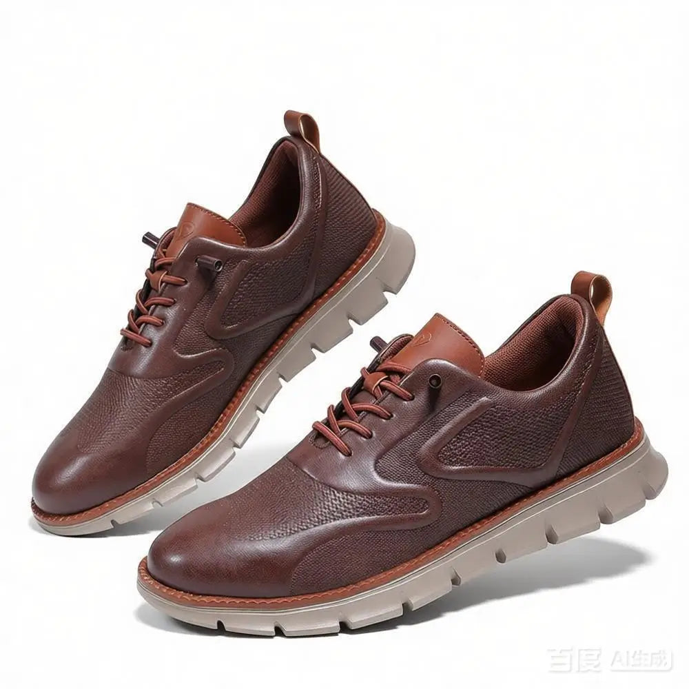 Men's Premium Leather Oxford Sneakers Casual Comfort Walking Shoes Navy Black Brown Fashion British Style Big Size 50 51 52