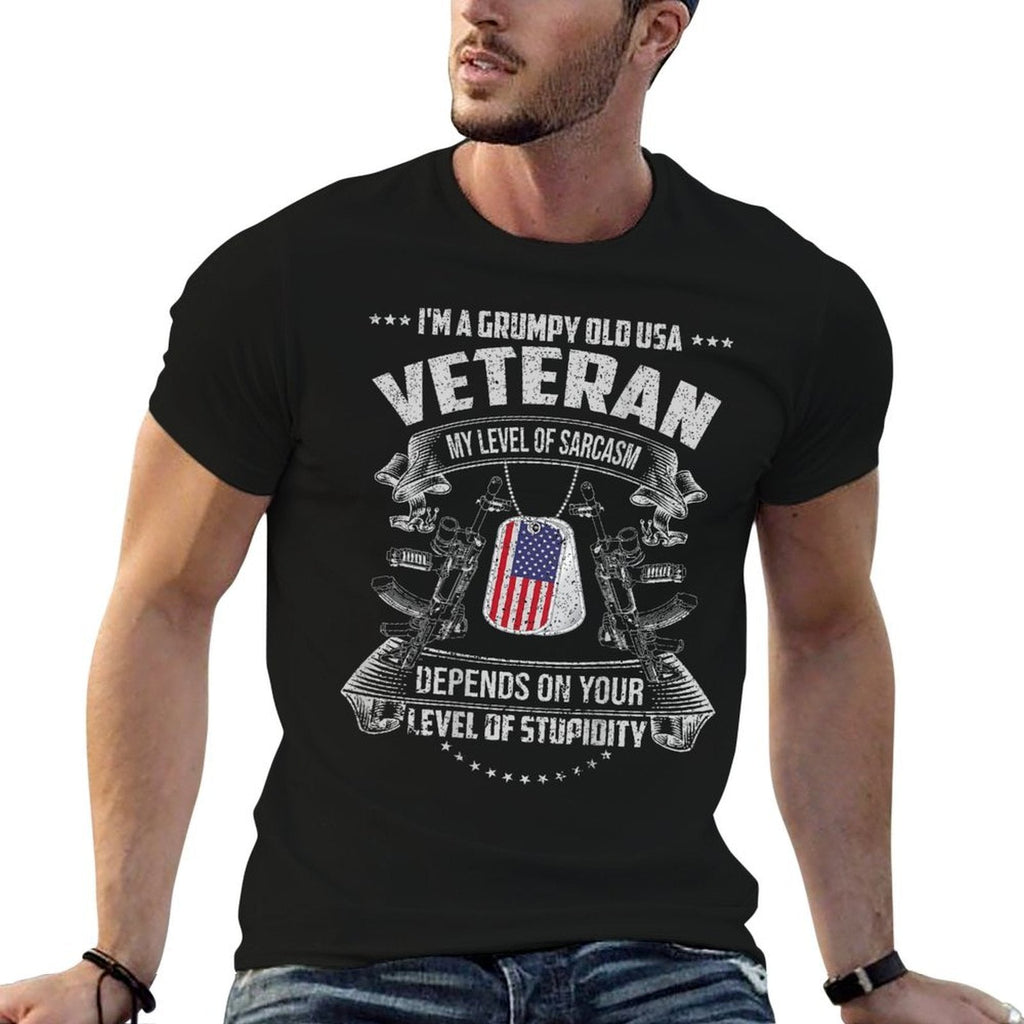 Grumpy Old Veteran  Slim-fit Cut T-Shirt